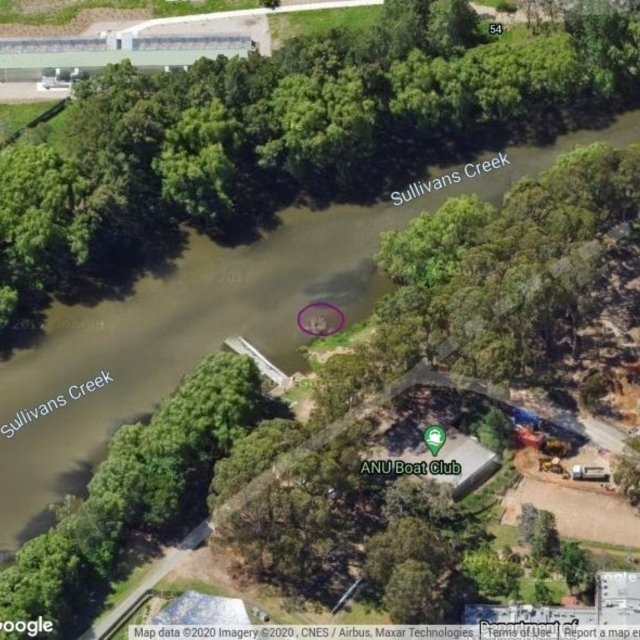 ANU018: Sullivans Creek, downstream of Burgmann College.